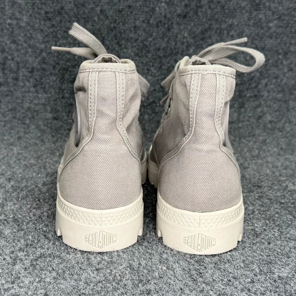 Palladium Pampa Hi Sneakers Women's‎ 8.5 Grey Canvas Athletic Retro Shoes Boots